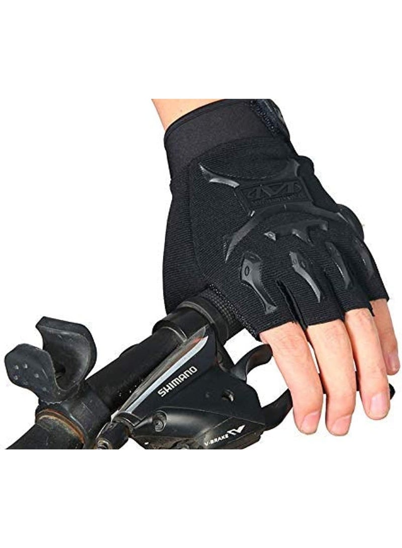 VIUAUAX Cycling Gloves - Men's Bicycle Gloves for Cycling, Workout, Gym, Training, Fingerless Cycling Gloves Breathable Protective for Road Mountain Bike MTB Riding - Image 1